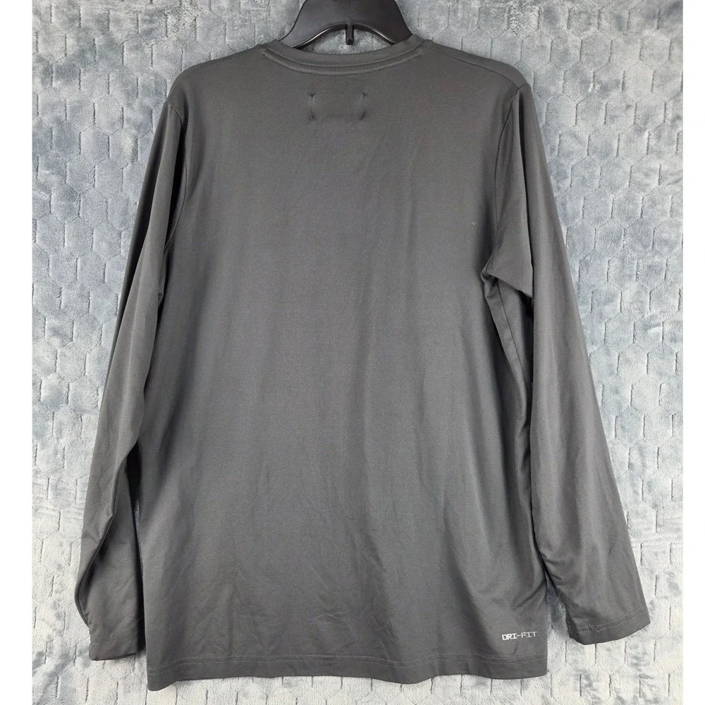 Jordan Howard University Bison Dri-FIT Long Sleeve Shirt Gray DQ7901-066 Mens M